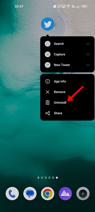 Selecteer Twitter-app-informatie